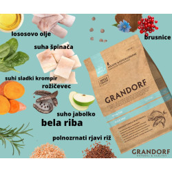 Bela riba za odrasle pse manjših pasem "Grandorf" - ROK UPORABE: 11.10.26